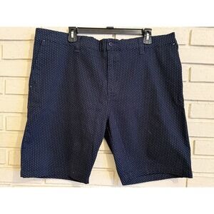 Rugby University Stretch Navy Polka Dot Chino Shorts Size 40